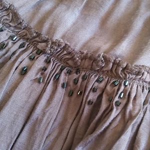 Mossimo | Plum Beaded Rayon Skirt | S